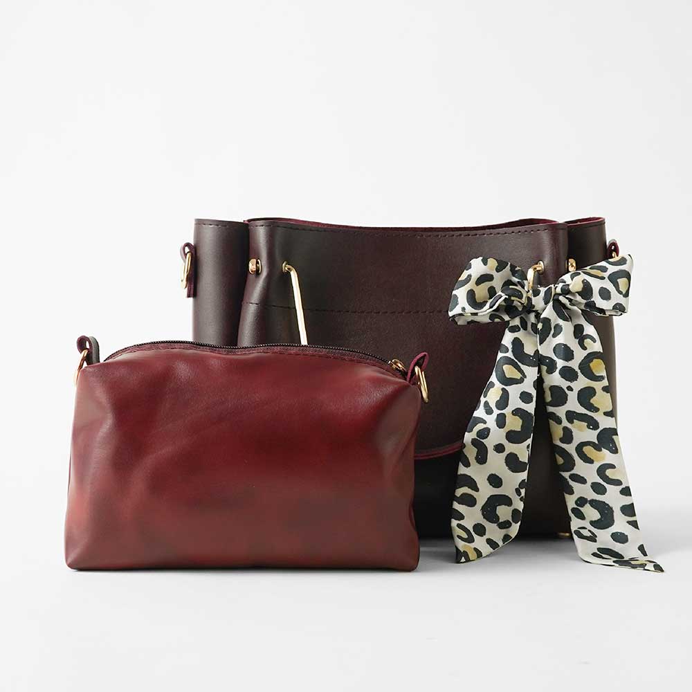 Mini Emerald set of 2 Bag Maroon