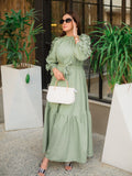 Feather maxi dress (Pastel)