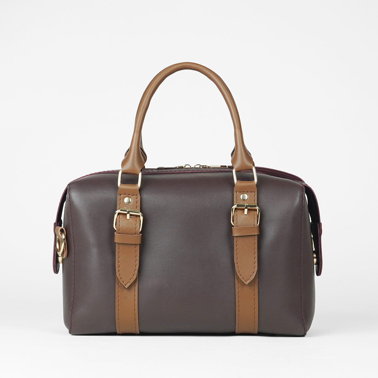 Fly bag maroon & brown