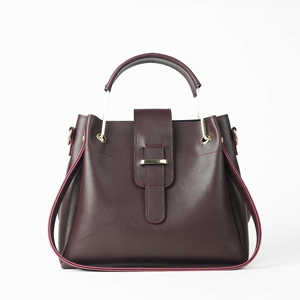 Emerald Bag Set Of 3 Maroon