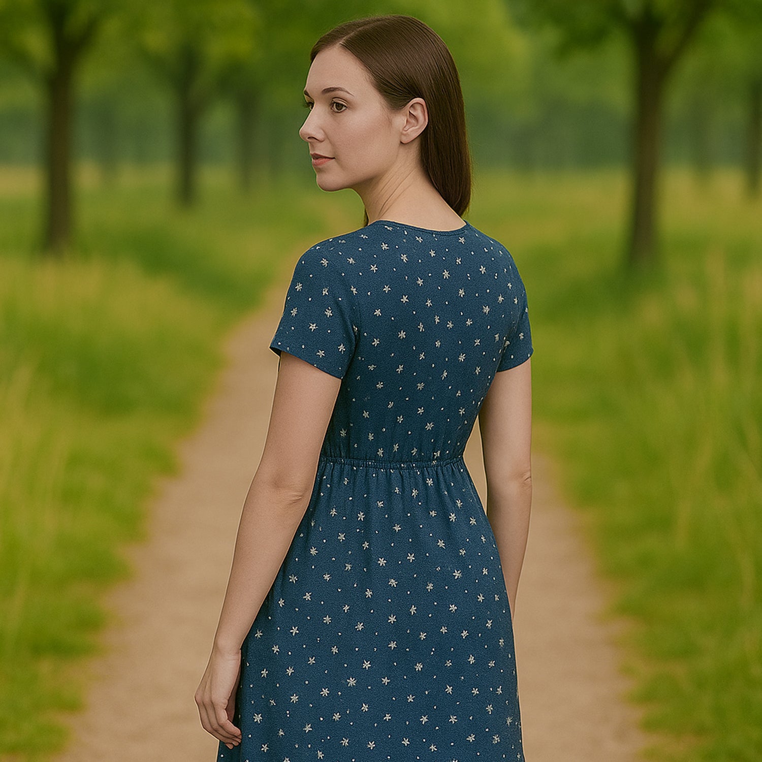 Polka maxi dress