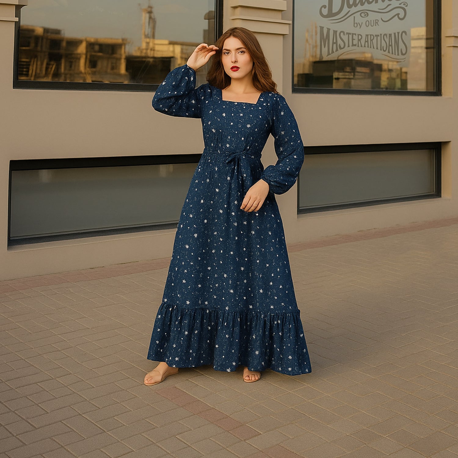 Polka maxi dress